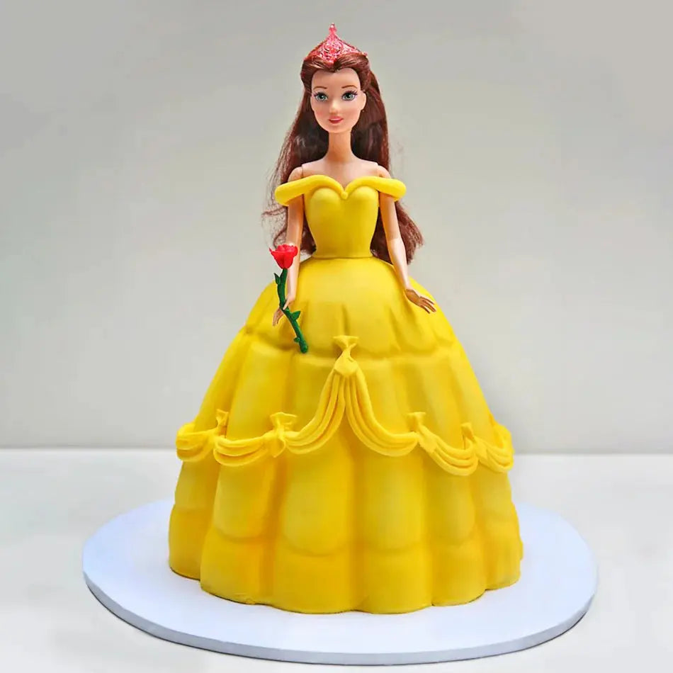 Yellow Barbie Cake Thekkekara's Hot Oven Bakers